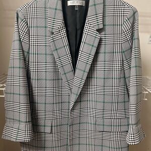 Kasper Women’s Black and White Plaid Blazer